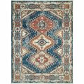 Sleep Ez 2 ft. 1 in. x 3 ft. 3 in. Oxford Sahara Area Rug, Blue SL1847815